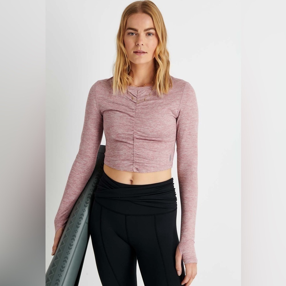 FP movement long sleeve cropped top